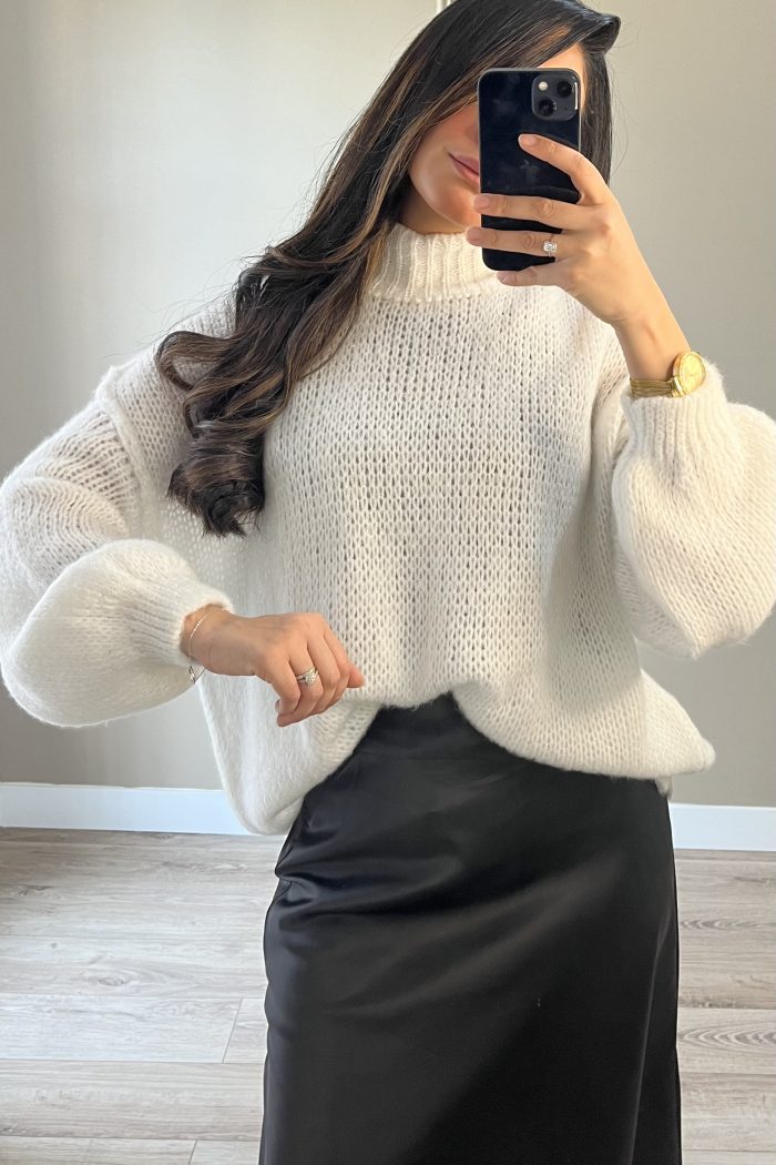 Pull en laine Blanc