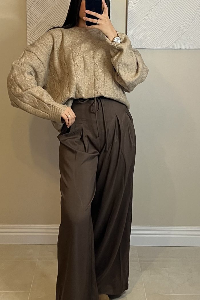 PANTALON NOEUD CHOCOLAT