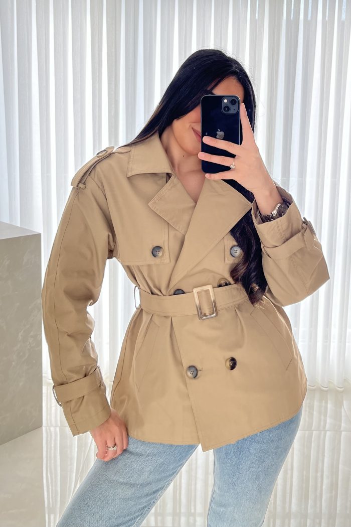 TRENCH COURT TAUPE NANA
