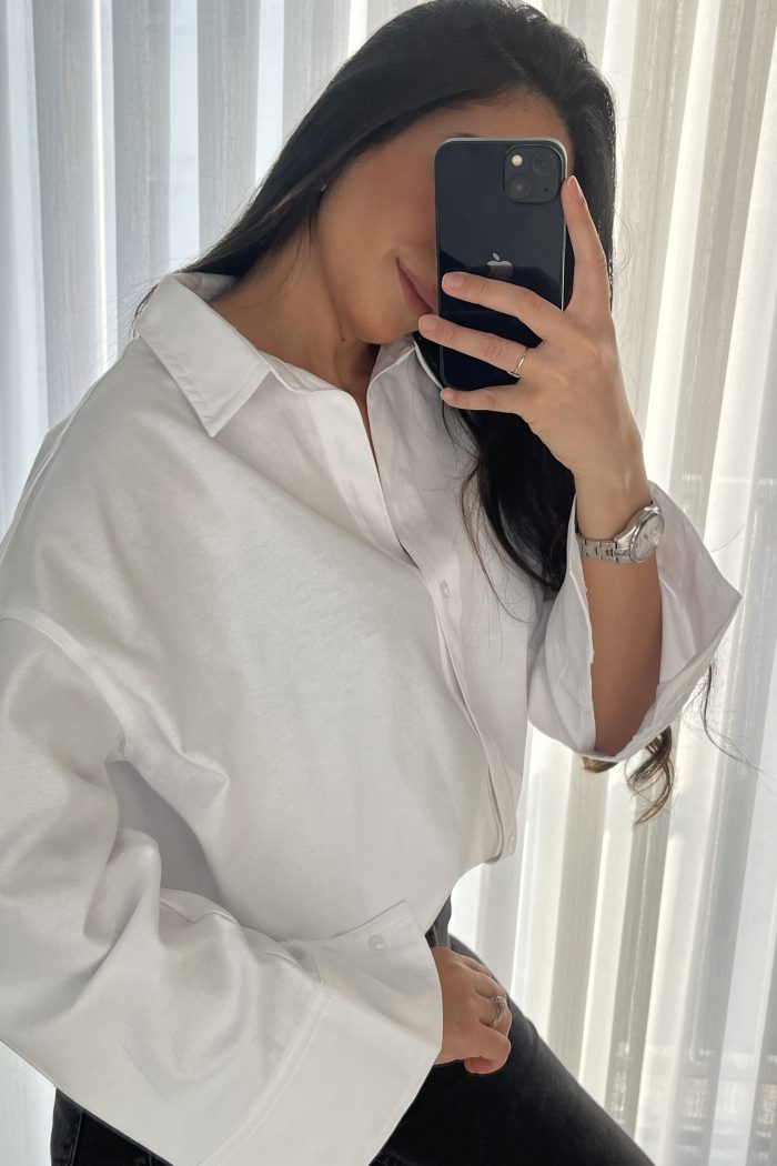CHEMISIER BLANC COL CHIC