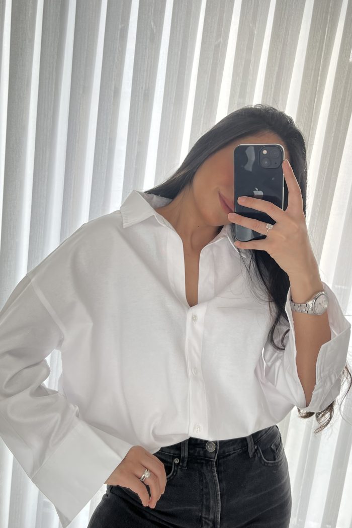 CHEMISIER BLANC COL CHIC